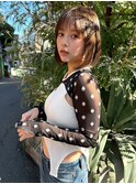 【Lloyd 大宮】ヘーゼルベージュ×切りっぱなしボブ