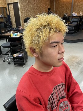 アディクト オム(ADDICT HOMME) スパイキー×ブリーチパーマ