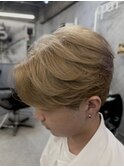 ミルクティーベージュ×韓流センターパート