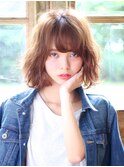 ERI★小顔カット得意◎外国人くせ毛風ゆるふわデジパーボブ