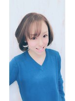 ヘアーアンドネイルアールエイチ(hair&nail RH) 《栗毛×アッシュ☆明るめマロンカラー》ふんわりシースルーボブ