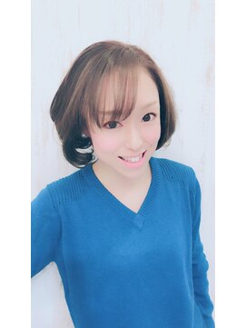 ヘアーアンドネイルアールエイチ(hair&nail RH) 《栗毛×アッシュ☆明るめマロンカラー》ふんわりシースルーボブ