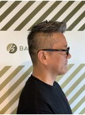 50代メンズUBF（アップバングフェード）スタイル