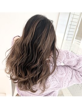 アッシュ 立川店(Ash) ナチュラル×グレージュ×バレイヤージュ