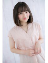 ミック 日暮里店(miq)&nbsp;上品フォルムで透明感…黒髪グレージュカラーツヤ髪ミニボブc1