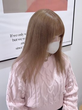 アース コアフュールボーテ 佐久平店(EARTH coiffure beaute) ミルクティーベージュブリーチダブルカラー髪質改善