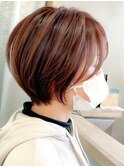 ショート白髪ぼかしハイライト×ショコラアッシュ【横浜】