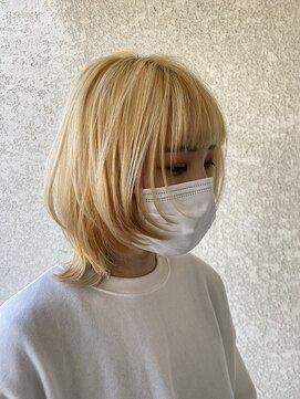 ライド ヘアー(RIDE HAIR) ウルフカット/抜きっぱなしブロンド/レディースウルフ