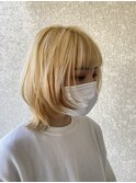 ウルフカット/抜きっぱなしブロンド/レディースウルフ