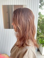 モニカ ヘアー(monica Hair)&nbsp;セミロング レイヤーカット ブラウン ハイライト トリートメント