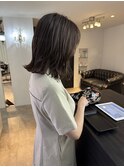 切りっぱなしボブ　プツっとボブ　外ハネ　くびれ　レイヤー韓国