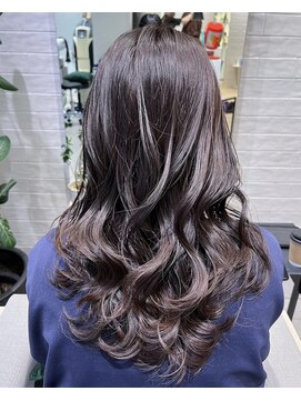 ロンドエニカ 大宮(Lond enika) 大人可愛いラベンダーブラウンカラー×レイヤーカット　大宮