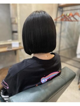 ルフレ 新宿本店1st(Reflet) エクステアウト後のチェンジカット＆カラー