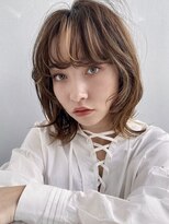 アンドレイ 表参道(andrey)&nbsp;デザインカラー/レイヤーカット/ウェットヘア/オリーブベージュ