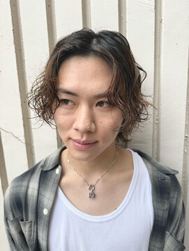 メンズサロンロス(LOSS) ミディアムウルフミックスパーマ