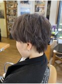 ショートヘア×バイオレットシルバーカラー