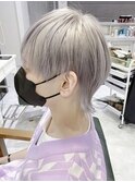 グレーベージュ/ブルーグレージュ/ハイトーンカラー マッシュ