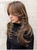バタフライカット/ハッシュカット/ロングレイヤー/小顔カット