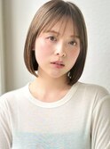 切りっぱなしボブミルクティーベージュ春カラー透明感p戸田公園