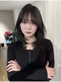 大分ミディアムボブレイヤー軽め韓国レイヤーくびれスタイル
