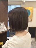 ROUIS 津田沼 マロンベージュ ブラウン 切りっぱなしボブ