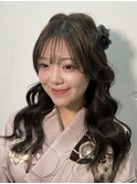卒業式巻き下ろしハーフツイン/ヨシンモリ/韓国ヘアセット