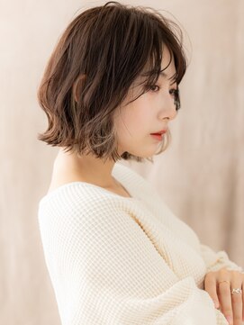カバーヘア 上尾西口店(COVER HAIR) イヤリングカラー抜け感切りっぱなしくびれボブ20代30代X上尾