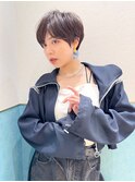ハンサムショート/丸みショートボブ/20代30代40代50代/顔周り