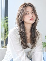 ドット ヘアー(dot.hair)&nbsp;ベージュカラー / レイヤーロング / かきあげバング