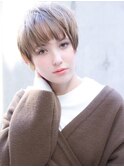 ACE プラチナベージュ×小顔ショート