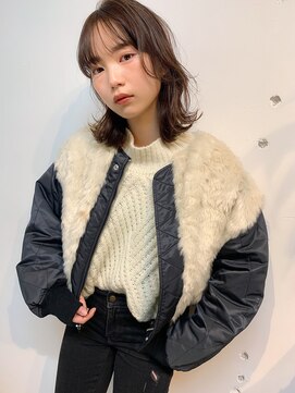 クラフト ヘア デザイン(CRAFT HAIR DESIGN) プチウルフミディ / つやグレージュ