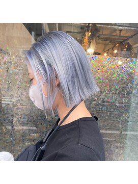 アオ(AO) ハイトーンカラー×シルバーアッシュ