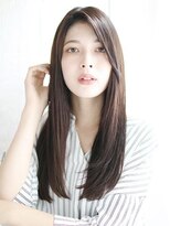 ヘアメイク ナル(hair make nalu) かきあげバングのナチュラルストレート