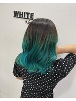 アンダーバーホワイト 西宮店(_WHITE) ターコイズカラー　グラデーション