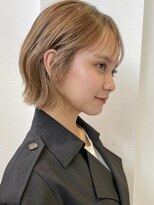 ロンドネートゥル 新潟(Lond naitre)&nbsp;【Lond natire Naomi】ペールベージュのボブ