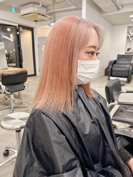 フラム 渋谷(flamme) ダブルラインカラー◎ペールオレンジ