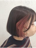 インナーカラー/ピンク/コーラルピンク/イヤリング