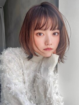 アグ ヘアー レリー 勝田台店(Agu hair lelie) 《Agu hair》大人可愛い切りっぱなしボブ×numberA.ヘアバター