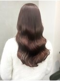 20代30代40代髪質改善カラーショコラブラウン艶感ロングヘアー