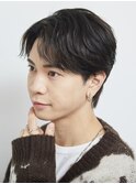 メンズセンターパートニュアンスパーマセンターパート
