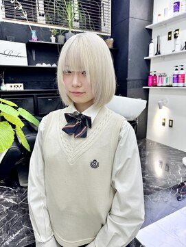 チュダック(ChuDuck) 韓国風《ホワイト》ハイトーン/ケアブリーチ/ダブルカラー