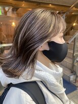 エトラ 渋谷店(etora)&nbsp;ハイライトグレージュ　くびれ巻き　レイヤーカット