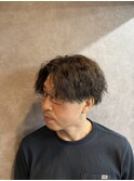 センターパート×ツイスパ