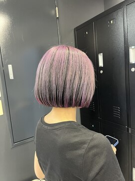 ホワイト 梅田(white) アンブレラカラー×パープル＆ピンク