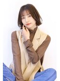 ココアベージュ外ハネボブ