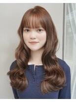 クム(kumu)&nbsp;韓国/レイヤー/顔まわり/前髪/ブラウン/ブリーチなし/透明感