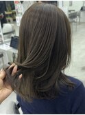 ◎小顔前髪顔まわりオリーブグレージュロングミディアム
