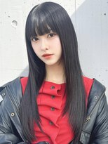 アグ ヘアー ロッソ 福島矢野目店(Agu hair rosso) 《Agu hair》ダークオニキスロング×numberA.アクアバームセラム