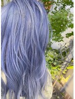 アース 郡山コスモス通り店(HAIR&MAKE EARTH)&nbsp;ライトパープルのロングレイヤー