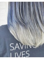 モードクラウド(MODE CLOUD hair design)&nbsp;デニムカラー＋シルバーブロンド